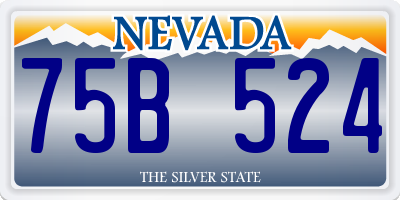 NV license plate 75B524