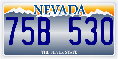 NV license plate 75B530