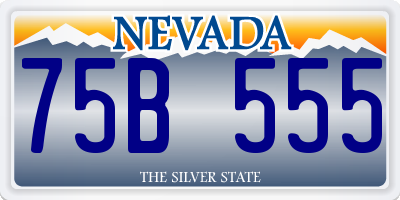 NV license plate 75B555