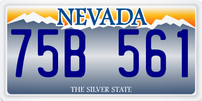 NV license plate 75B561