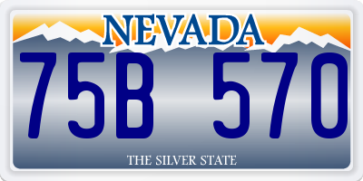 NV license plate 75B570