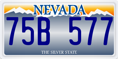 NV license plate 75B577