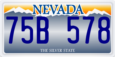 NV license plate 75B578