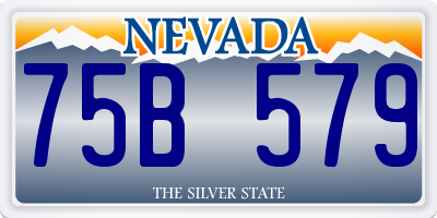 NV license plate 75B579