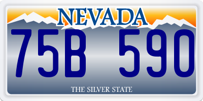 NV license plate 75B590