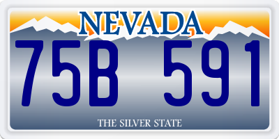 NV license plate 75B591