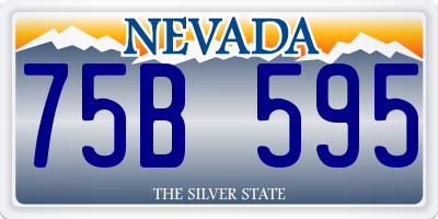 NV license plate 75B595