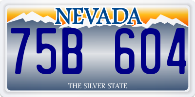 NV license plate 75B604