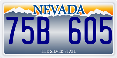 NV license plate 75B605