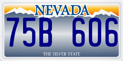 NV license plate 75B606
