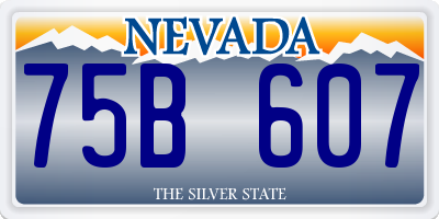 NV license plate 75B607