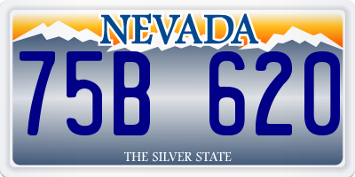 NV license plate 75B620