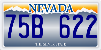 NV license plate 75B622