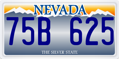 NV license plate 75B625