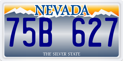 NV license plate 75B627
