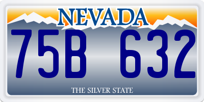 NV license plate 75B632