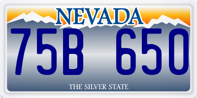 NV license plate 75B650