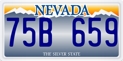 NV license plate 75B659