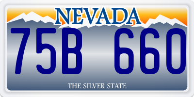 NV license plate 75B660