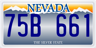 NV license plate 75B661