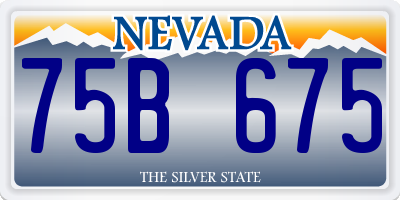 NV license plate 75B675