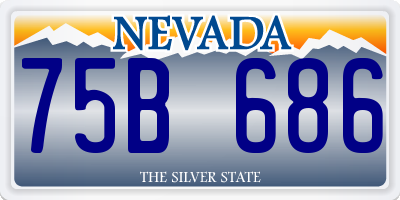 NV license plate 75B686