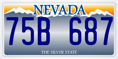 NV license plate 75B687