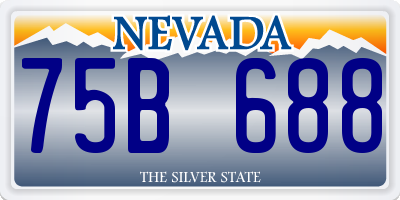 NV license plate 75B688