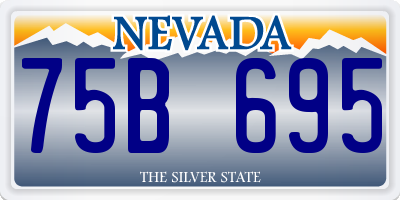 NV license plate 75B695