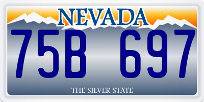 NV license plate 75B697