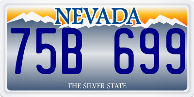NV license plate 75B699