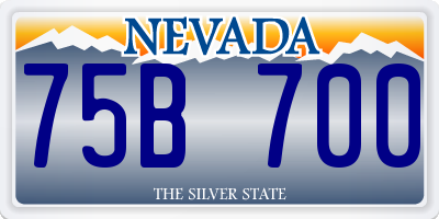 NV license plate 75B700