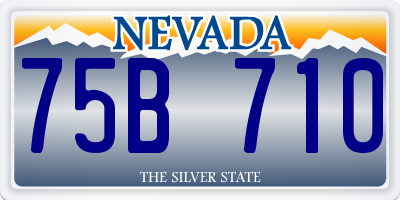 NV license plate 75B710
