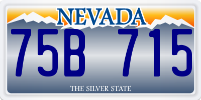 NV license plate 75B715