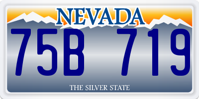 NV license plate 75B719