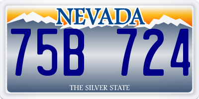 NV license plate 75B724