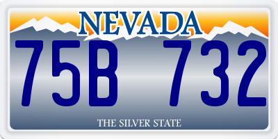 NV license plate 75B732