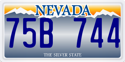 NV license plate 75B744