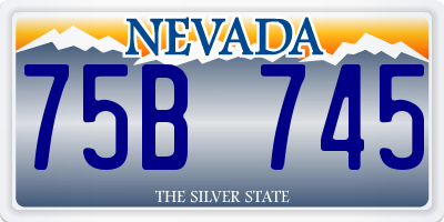 NV license plate 75B745