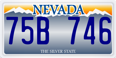 NV license plate 75B746