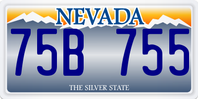 NV license plate 75B755