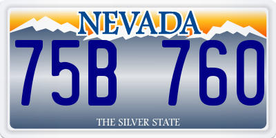 NV license plate 75B760