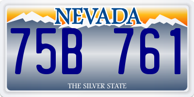 NV license plate 75B761