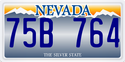 NV license plate 75B764