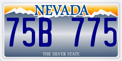 NV license plate 75B775