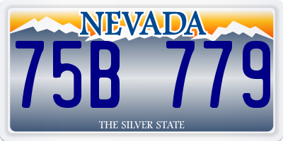 NV license plate 75B779