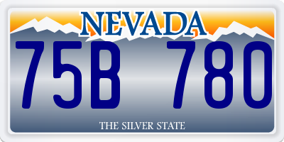 NV license plate 75B780