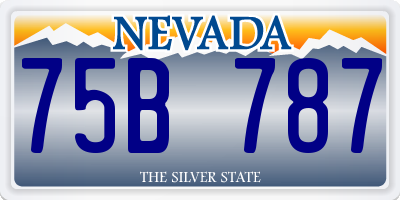 NV license plate 75B787