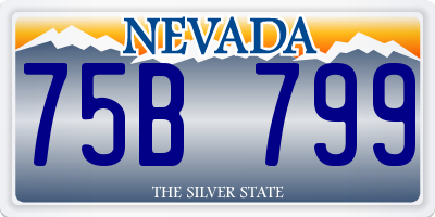 NV license plate 75B799