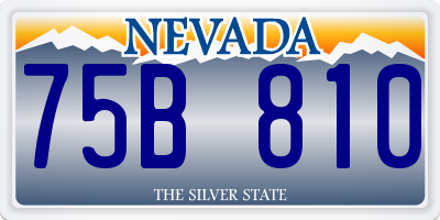 NV license plate 75B810